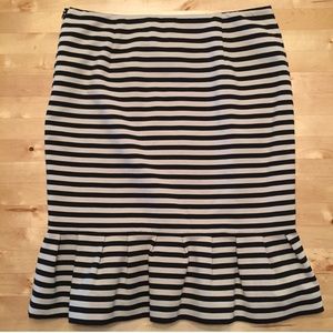 WH/BM striped peplum skirt